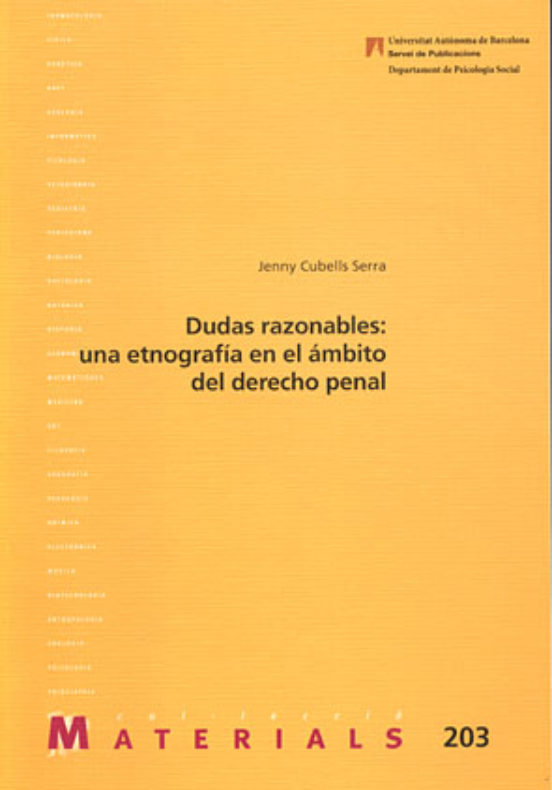Dudas Razonables: Una Etnografía En El Ámbito Del Derecho Penal