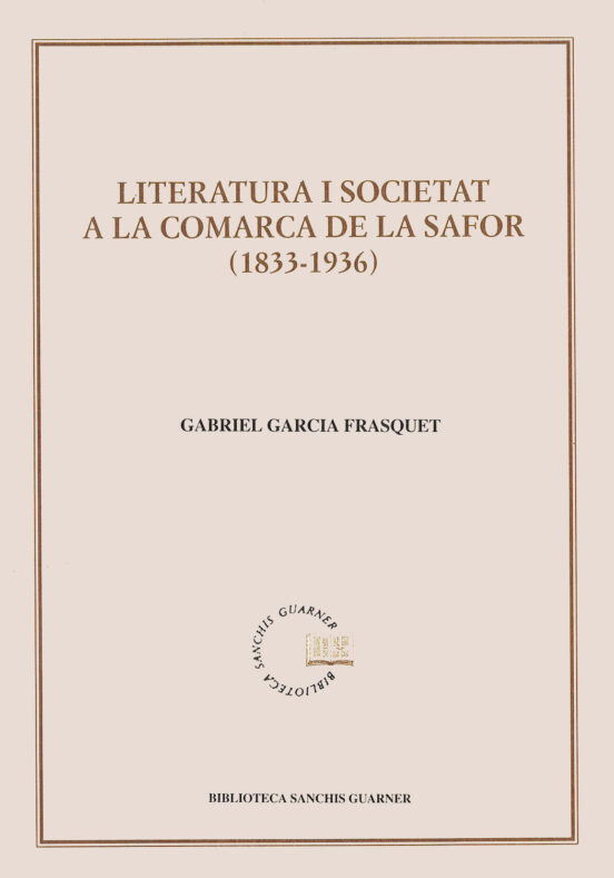 Literatura I Societat A La Comarca De La Safor