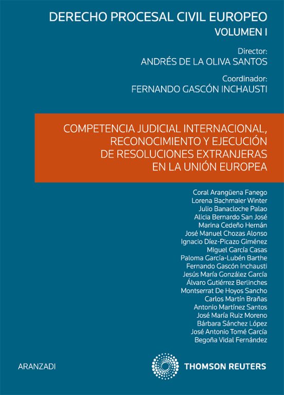 Derecho Procesal Civil Europeo Competencia Judicial Internaciona L Rec