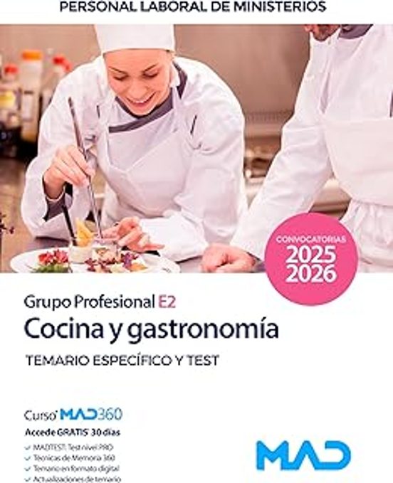 Cocina Y Gastronomía . Temario Específico Y Test