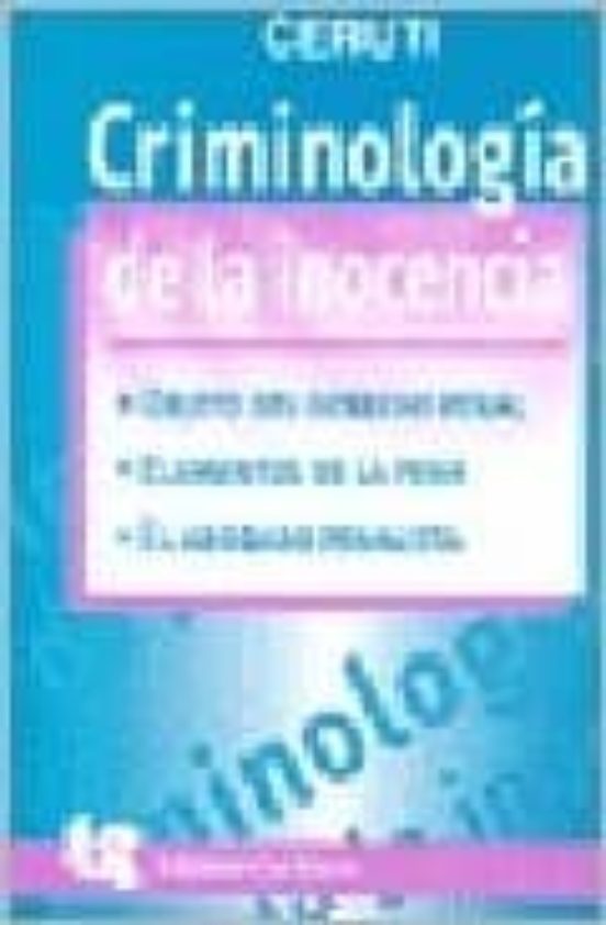 Criminologia De La Inocencia