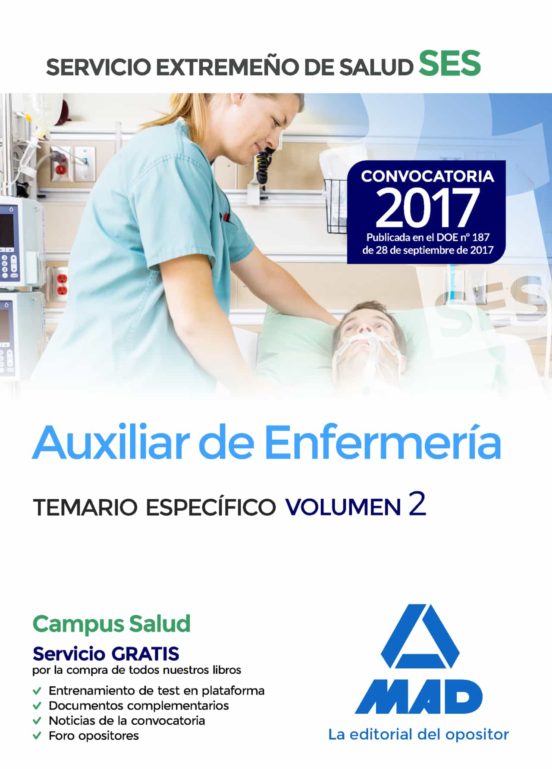 Auxiliar De Enfermeria Del Servicio Extremeño De Salud : Temario