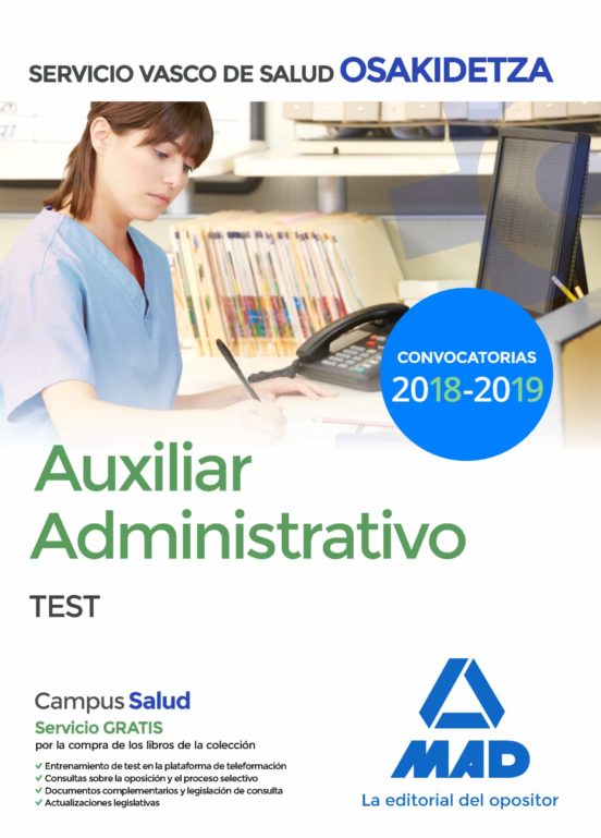 Auxiliar Administrativo De Osakidetza-Servicio Vasco De Salud. Test