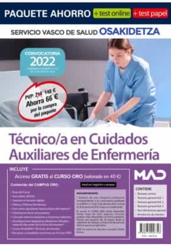 Paquete Ahorro + Test Papel Técnico/a Cuidados Auxiliares De Enfermerí
