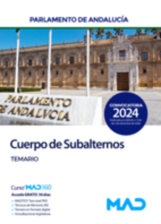 Cuerpo De Subalternos Del Parlamento De Andalucía. Temario