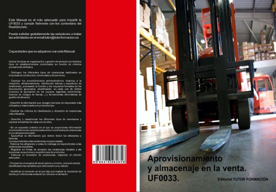 Aprovisionamiento Y Almacenaje En La Venta. UF0033