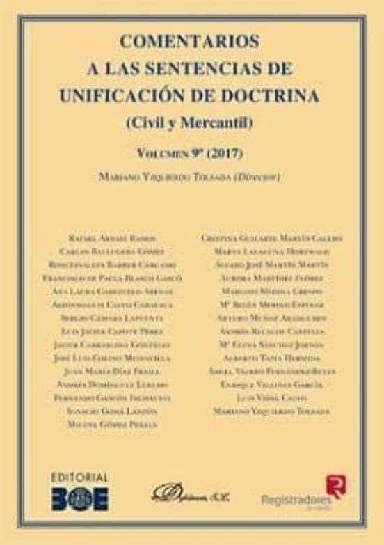Comentarios A Las Sentencias De Unificacion De Doctrina Vol.9