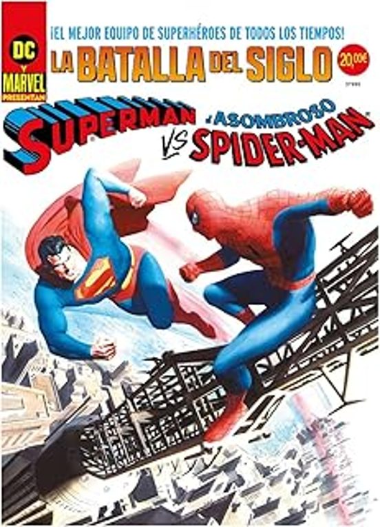 Superman Vs. El Asombroso Spiderman. Portada Alex Ross DC-Marvel Treasury