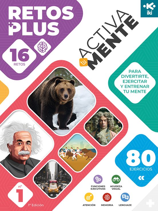 Iki Activa Tu Mente: Retos Plus 1. 16 Retos Con 80 Ejercicios