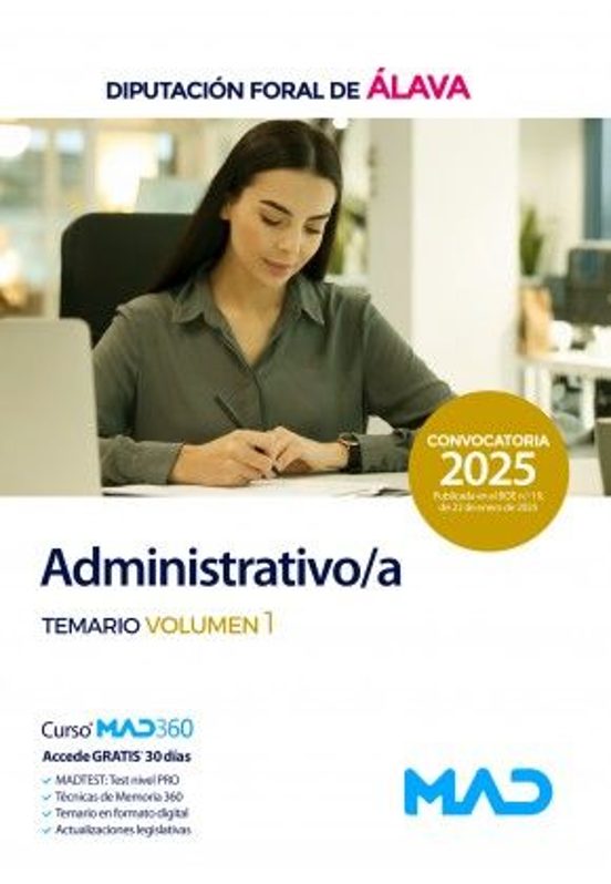 Administrativo/a. Temario Volumen 1. Diputación Foral De Álava