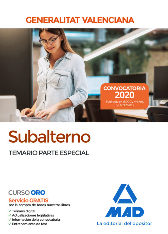 Subalterno De La Generalitat Valenciana. Temario Parte Especial