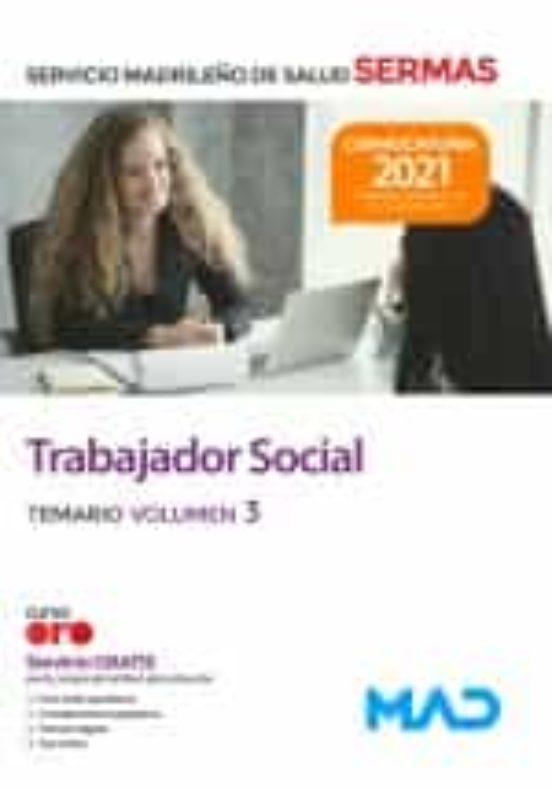 Trabajador Social. Temario Volumen 3 Servicio Madrileño De Salud