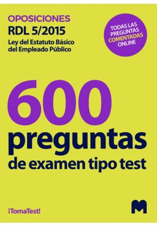 Test Para Oposiciones Sobre El real Decreto Legislativo 5/2015 De 30 D