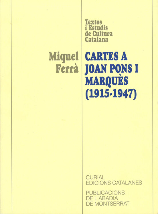 Cartes A Joan Pons I Marquès