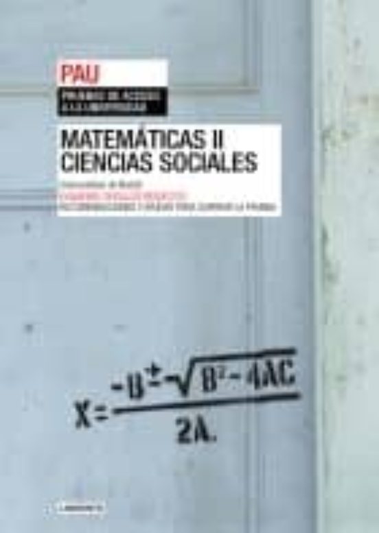 Pau Madrid Matematicas-ciencias Sociales Ii + Separata