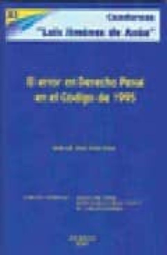 El Error En Derecho Penal En El Código De 1995