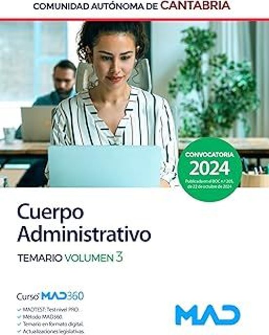 Cuerpo Administrativo De La Comunidad Autonoma De Cantabria. Temario