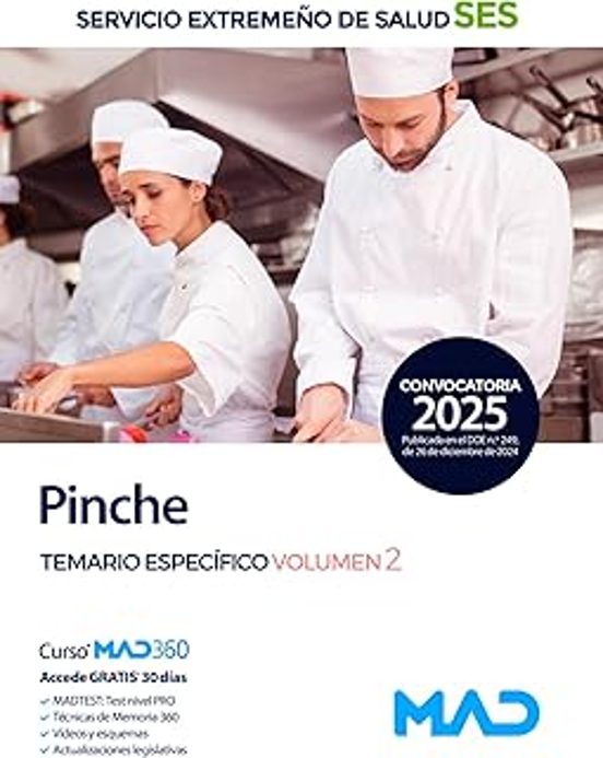 Pinche Del Servicio Extremeño De Salud . Temario Especifico Vol