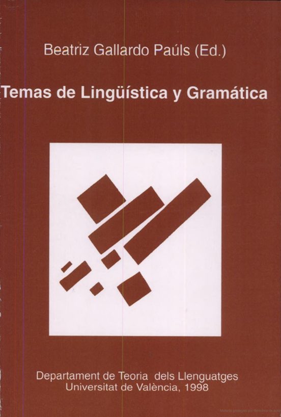 Temas de Linguistica y Gramatica