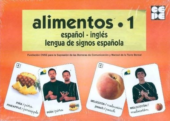 Alimentos 1. Español-ingles. Lengua De Signos Española