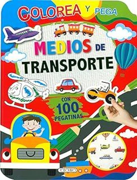 Medios De Trasporte. Colorea Y Pega
