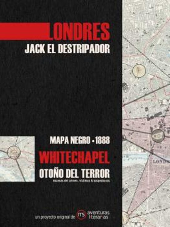 Londres Jack El Destripador: Mapa Negro 1888 Whitechapel Otoño Del Ter