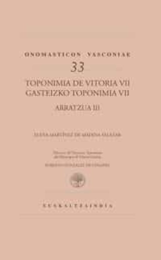 Toponimia De Vitoria Vii-gasteizko Toponimia Vii