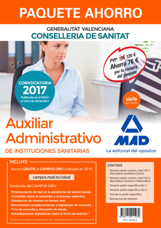 Auxiliar Administrativo De Instituciones Sanitarias De La Conselleria
