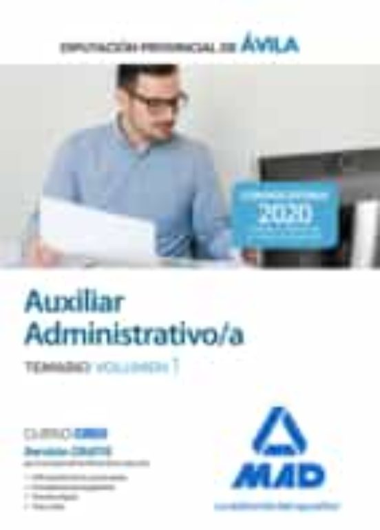 Auxiliar Administrativo De La Diputación Provincial De Ávila. Temario Volumen 1