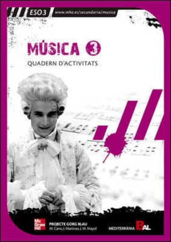 Musica 3º Educacion Secundaria Quadern. Projecte Gorg Blau
