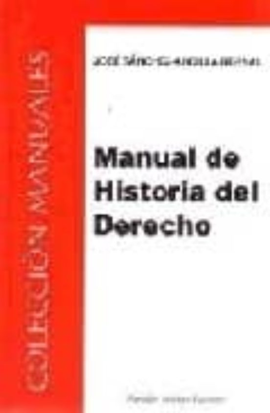 Manual De Historia Del Derecho