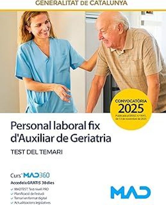 Personal Laboral Fix D Auxiliar De Geriatria De La Generalitat De Cata