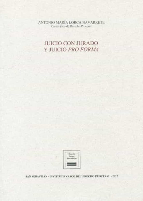 Juicio Con Jurado Y Juicio Pro Forma