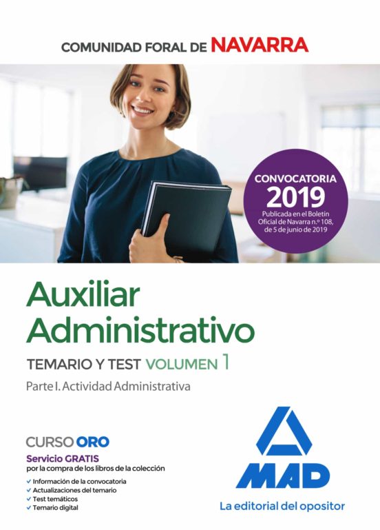 Auxiliar Administrativo De La Comunidad Foral De Navarra. Temario Y Test Volumen 1