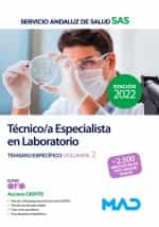 Técnico/a Especialista En Laboratorio Del Servicio Andaluz De Salud. Temario Específico Volumen 2