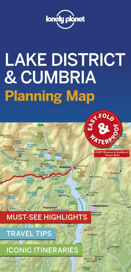Lonely Planet Lake District & Cumbria Planning Map 1 2019
