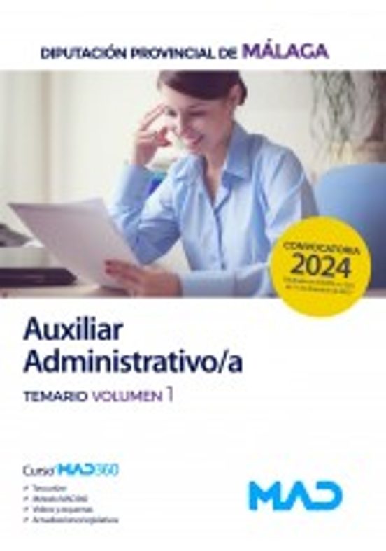 Auxiliar Administrativo/a De La Diputacion De Malaga. Temario Vol. 1