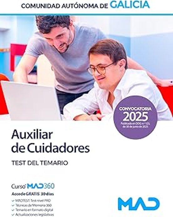 Auxiliar De Cuidadores. Test Del Temario