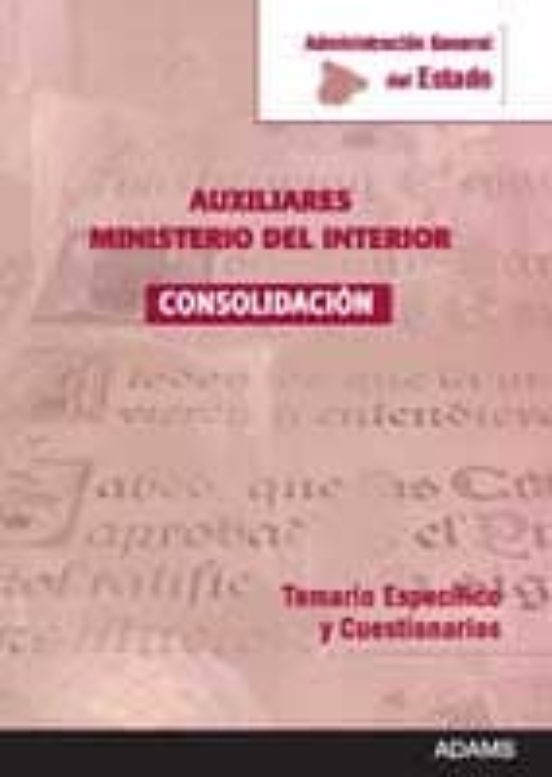 Auxiliares Ministerio Del Interior Administracion General Del Est Ado