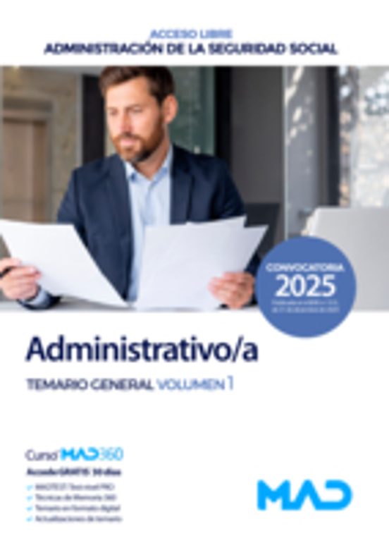 Administrativo/a Seguridad Social . Temario General Volu