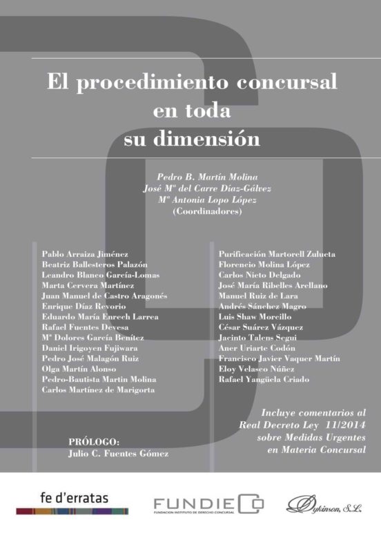 Procedimiento Concursal En Toda Su Dimension El