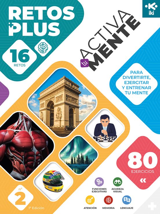 Iki Activa Tu Mente: Retos Plus 2. 16 Retos Con 80 Ejercicios