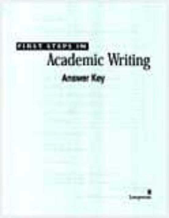 First Steps In Academic Writing