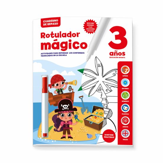 Cuaderno De Repaso Rotulador Mágico 3 Años