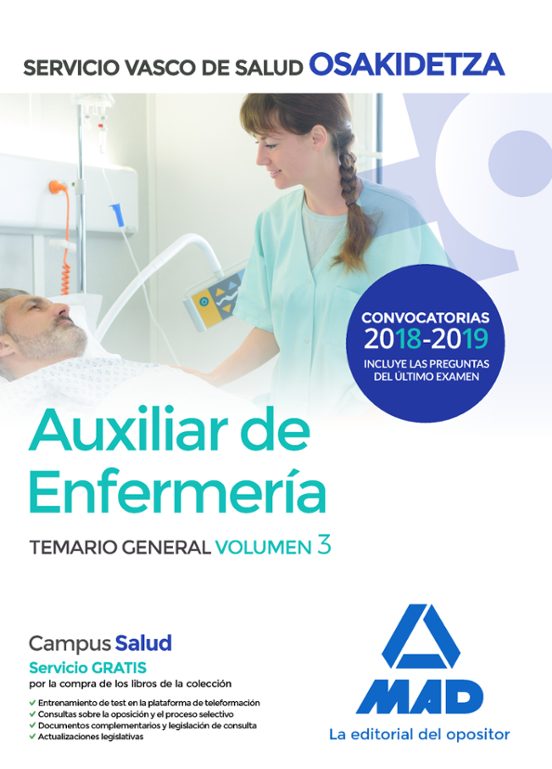 Auxiliar De Enfermería De Osakidetza-Servicio Vasco De Salud. Temario General Volumen 3