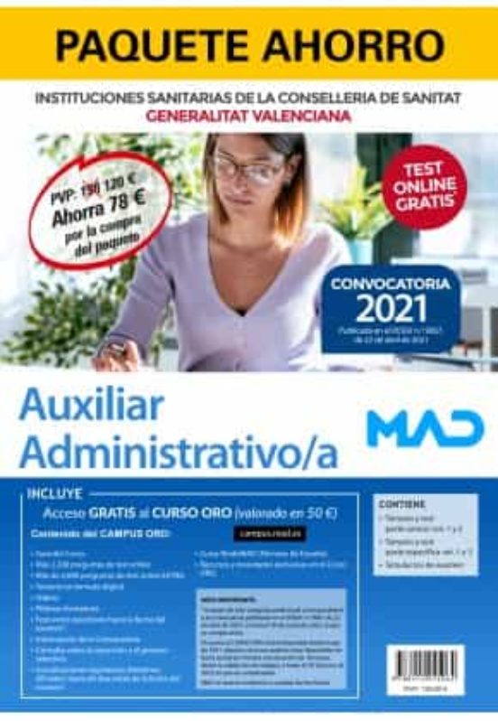 Paquete Ahorro Auxiliar Administrativo Instituciones Sanitarias G Ener