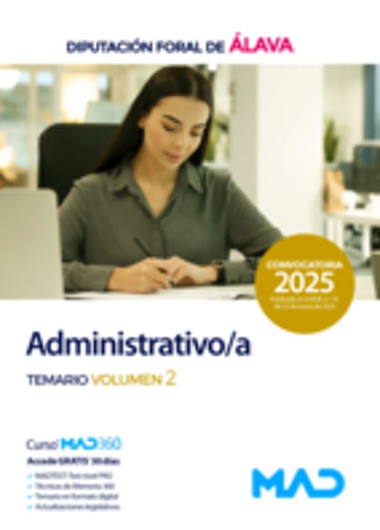 Administrativo/a Temario Volumen 2 Diputación Foral De Álava