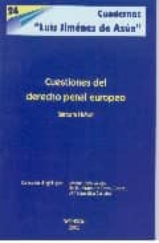 Cuestiones Del Derecho Penal Europeo