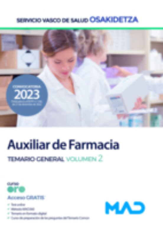 Auxiliar De Farmacia. Temario General Volumen 2 Servicio Vasco De Salu