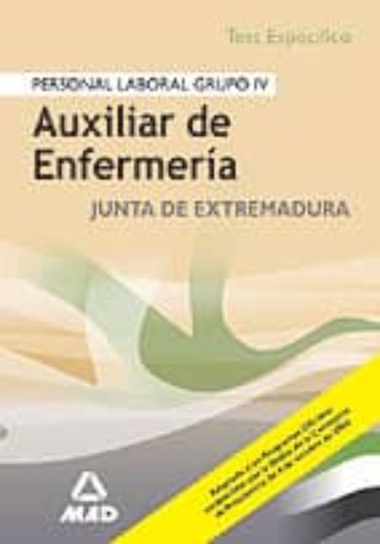 Auxiliares De Enfermeria De La Comunidad De Extremadura. Test Esp Ecif